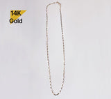 NEW! 14K Solid Gold Necklace, Thin Chain, 14K Yellow Gold Chain Necklace, Solid Gold