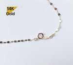 NEW! 14K Solid Gold Necklace, Thin Chain, 14K Yellow Gold Chain Necklace, Solid Gold