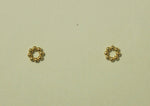 10K Solid Gold Tiny Chewisty Donut Stud Earrings Real Gold. - TGE108