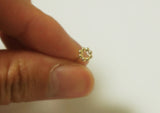 10K Solid Gold Tiny Chewisty Donut Stud Earrings Real Gold. - TGE108