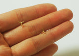 10K Solid Gold Tiny 3 Cones Stud Earrings Real Gold - TGE098