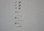 925 Sterling Silver, Mini CZ Studs Earrings 2mm, 3mm, 4.5mm - TSE007