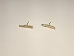 10K Solid Gold Tiny Feather Earrings Real Gold - TGE087