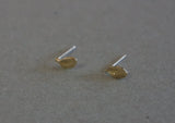 10K Gold tiny Leaf Earrings,Solid Gold - TGE044