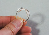 925 Sterling Silver Pretzel Heart Love. Knot Ring, infinity ring - TSR001