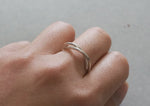 925 Sterling Silver Pretzel Heart Love. Knot Ring, infinity ring - TSR001