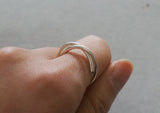 925 Sterling Silver Pretzel Heart Love. Knot Ring, infinity ring - TSR001