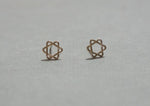 10K Solid Gold Tiny Star Stud Earrings Magen David Curved Edge Real Gold - TGE014