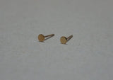 10K Solid Gold Tiny Circle stud earrings, 3mm 10k real Gold - TGE001-3