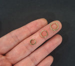 10K Solid Gold Round Hoop Earrings 10k 14K Rose Yellow Real Gold - TGE111