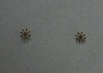 10K Solid Gold Tiny Snowflake Stud Earrings Real Gold - TGE088