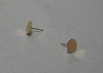 10K Solid Gold Tiny Big Circle stud earrings,8mm, 10k real Gold TGE001-8