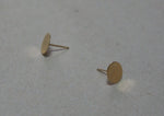 10K Solid Gold Tiny Big Circle stud earrings,8mm, 10k real Gold TGE001-8