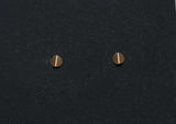 14K Solid Gold Tiny Folded Circle Stud Earrings, Geometric Studs, Thin Jewelry Simple Design. - TGE41011