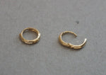 10K Solid Gold Round Hoop Earrings 10k 14K Rose Yellow Real Gold - TGE111