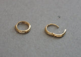 10K Solid Gold Round Hoop Earrings 10k 14K Rose Yellow Real Gold - TGE111