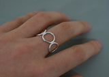 925 Sterling Silver Circle Ring, Infinity Ring ,Open Ring - TSR005