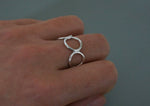 925 Sterling Silver Circle Ring, Infinity Ring ,Open Ring - TSR005