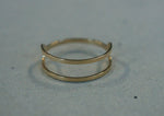 14K Gold Ring, Simple Double Band ring, solid gold, basic design, bridesmaid ring jewelry - TGR004