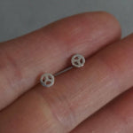 925 Sterling Silver Stud Earrings, Peace Studs