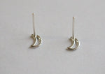 925 Sterling Silver Crescent Moon Stud Earrings - TSE028