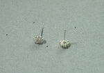 925 Sterling Silver, Mini CZ Studs Flower, Snow, bridesmaid Earrings - TSE025