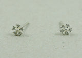 925 Sterling Silver, Mini CZ Studs Flower, Snow Flake Earrings - TSE004