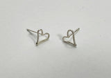 925 Sterling Silver  Heart Stud Earring - TSE012