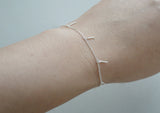 925 Sterling Silver Bracelet with bar, Geometric Bracelet, Thin Silver Bracelet - TGS004