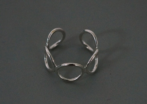 925 Sterling Silver Circle Ring, Infinity Ring ,Open Ring - TSR005