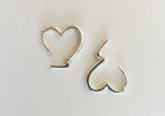 925 Sterling Silver Earrings, Heart hoop earring