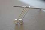 925 Sterling Silver CZ Hook Earrings - TSE021