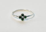 925 Sterling Silver Malachite Ring, Silver Malachite Ring (US 6.20 / 16.66mm) - TSR205