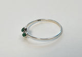 925 Sterling Silver Malachite Ring, Silver Malachite Ring (US 6.20 / 16.66mm) - TSR205