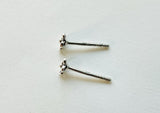 925 Sterling Silver Earrings, Tiny Flower Earrings