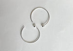 925 Sterling Silver Hoop Earrings, Circle line, minimal, geometric stud - TSE034