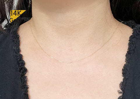 Billie Thin Gold Rope Chain Necklace - Waterproof Jewelry