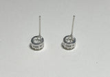 925 Sterling Silver, Silver Wedding Earrings, Cubic Zirconia Earrings, Crystal Jewelry