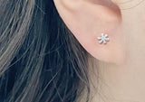 925 Sterling Silver Earrings, Little Flower Earrings