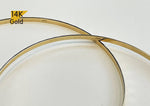 14K Solid Gold Bangle Bracelet, Anklet, 14K Yellow Gold Thin Bracelet