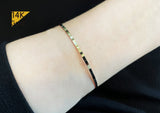 14K Solid Gold Bangle Bracelet, Anklet, 14K Yellow Gold Thin Bracelet