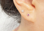 925 Sterling Silver Tiny Daisy Stud Earrings