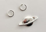 925 Sterling Silver, Planet Pendant, 1 pendant