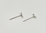 925 Sterling Silver Earrings, White Cubic Zirconia Earrings