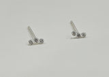 925 Sterling Silver Earrings, White Cubic Zirconia Earrings