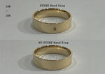 14K, 18K Gold Band Ring, Width 3mm,4mm,5mm,6mm,7mm,8mm, 14K Gold Stone Band Ring