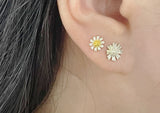 925 Sterling Silver Daisy Earrings