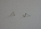 925 Sterling Silver V Earrings, Geometric, Mountain Top stud - TSE017