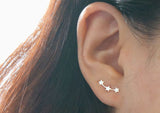 925 Sterling Silver Tiny 3 stars stud earrings - TSE024