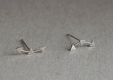 925 Sterling Silver Tiny 3 triangle stud earrings - TSE023